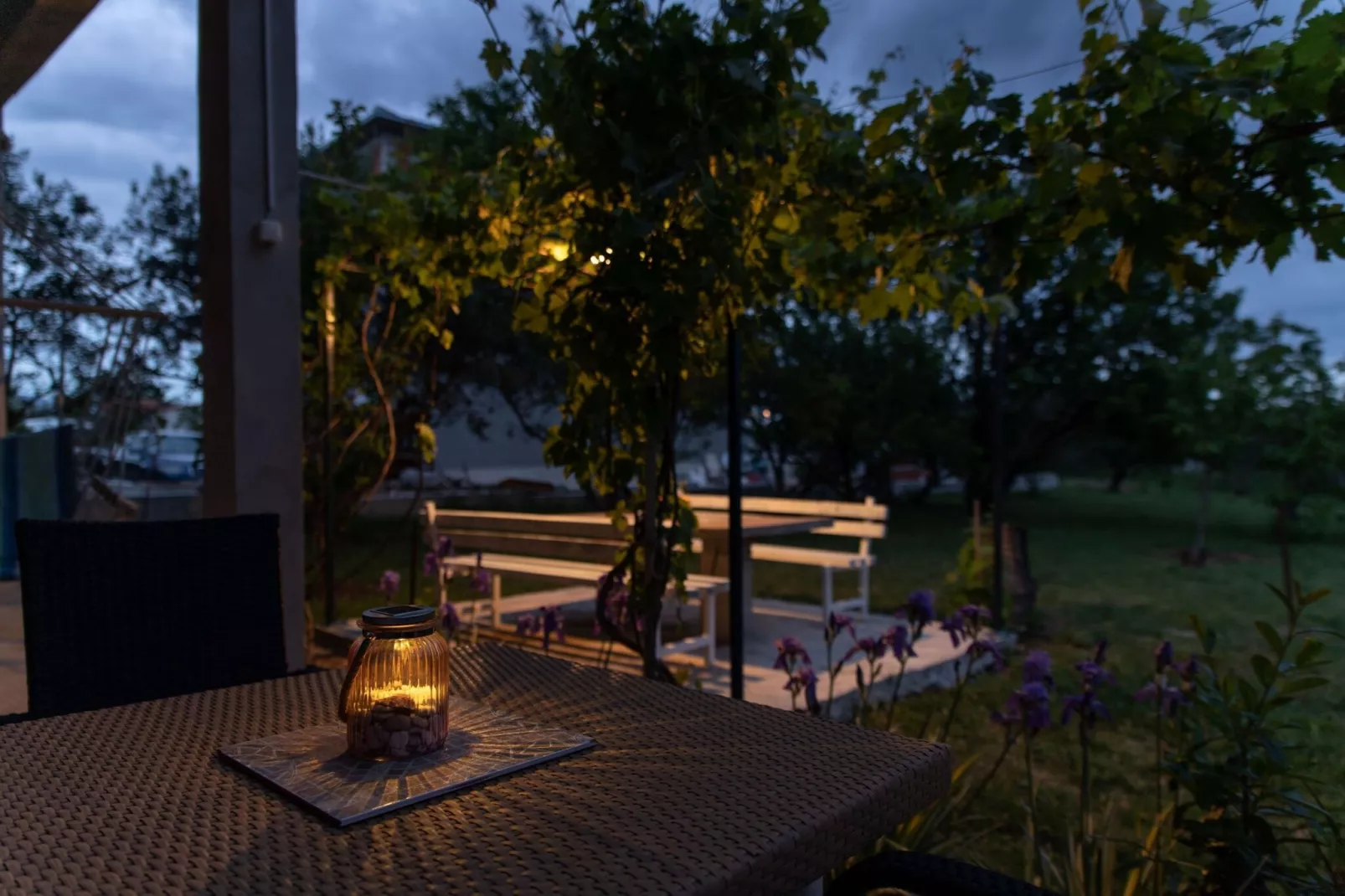 Tranquil and Stylish Apartment Kastel Novi - Studio Apartment with Garden-Gardens in summer