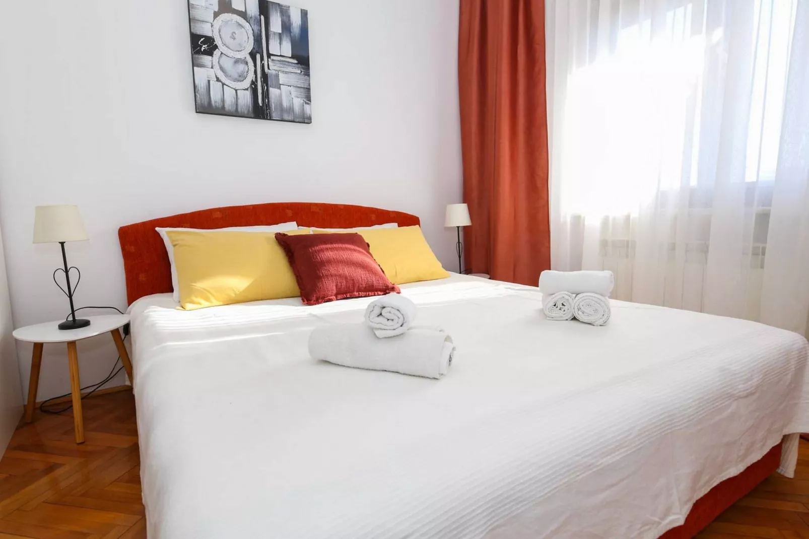 Apartment Kosor - Three Bedroom Apartment with Terrace and Sea view-Bedroom