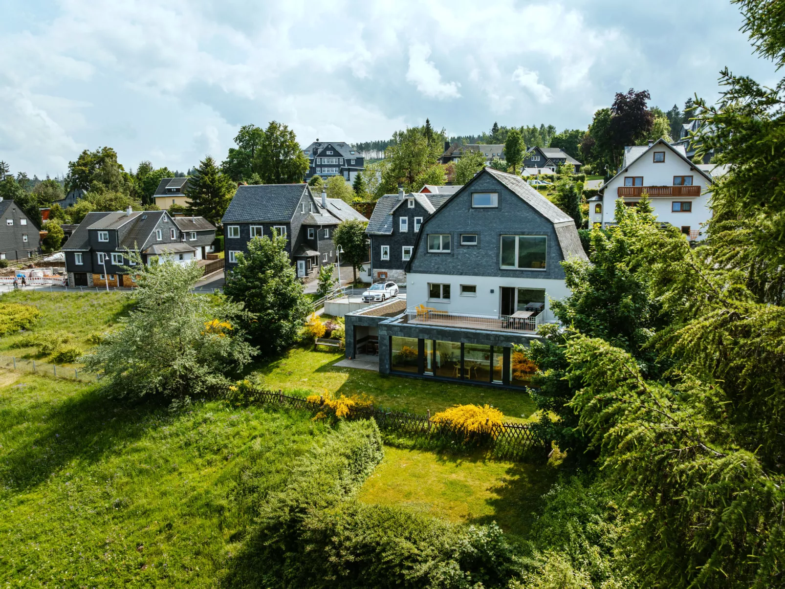 De luxe H751 mit Panoramasauna-Outside