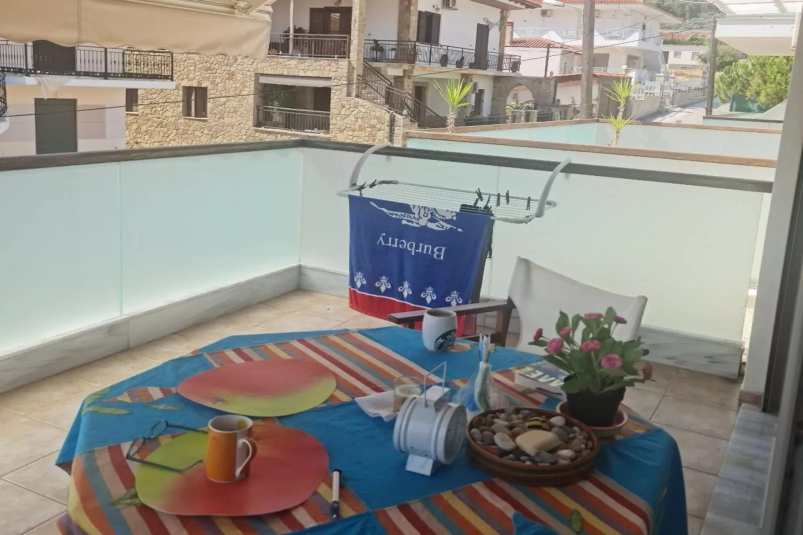Beautiful House-Apartment Sea-Front Likoporia Korinthias-Terrasse/Balkon