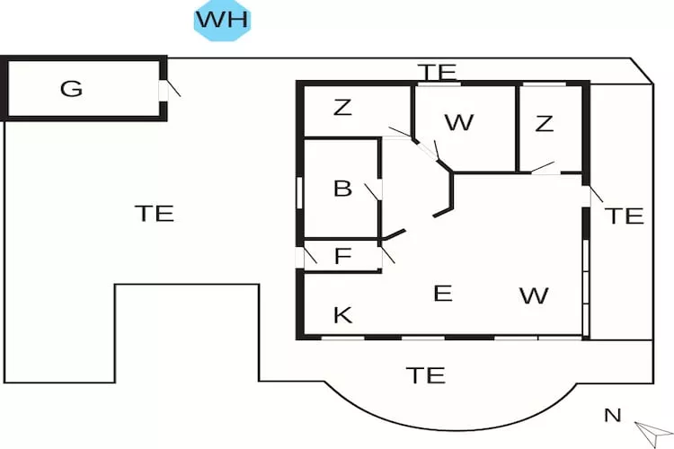 4 Personen Ferienhaus in Thisted-By Traum-Grundriss