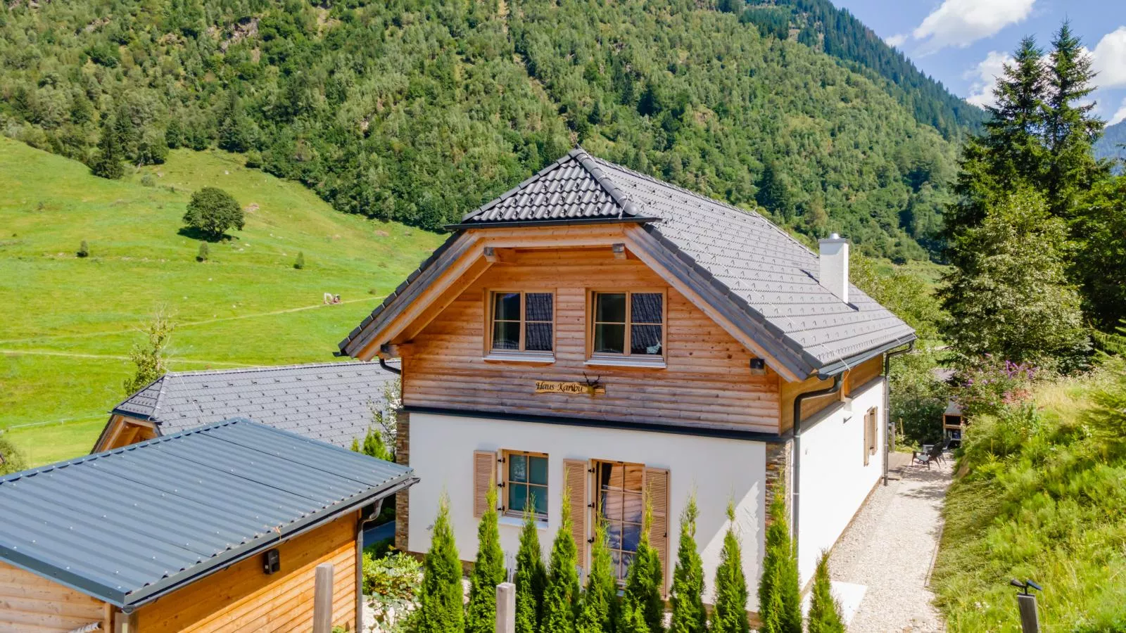 Chalet Karibu-Außenbereich Sommer
