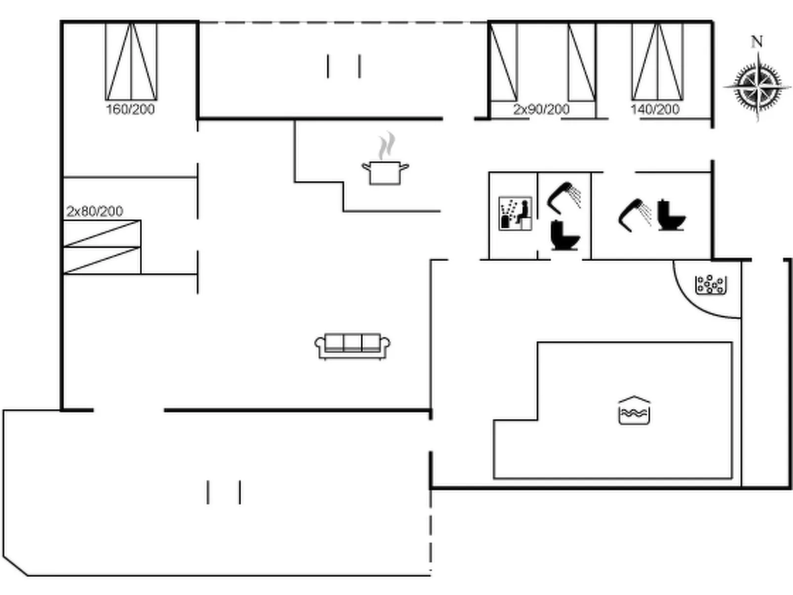 "Alfhild" - 297m from the sea