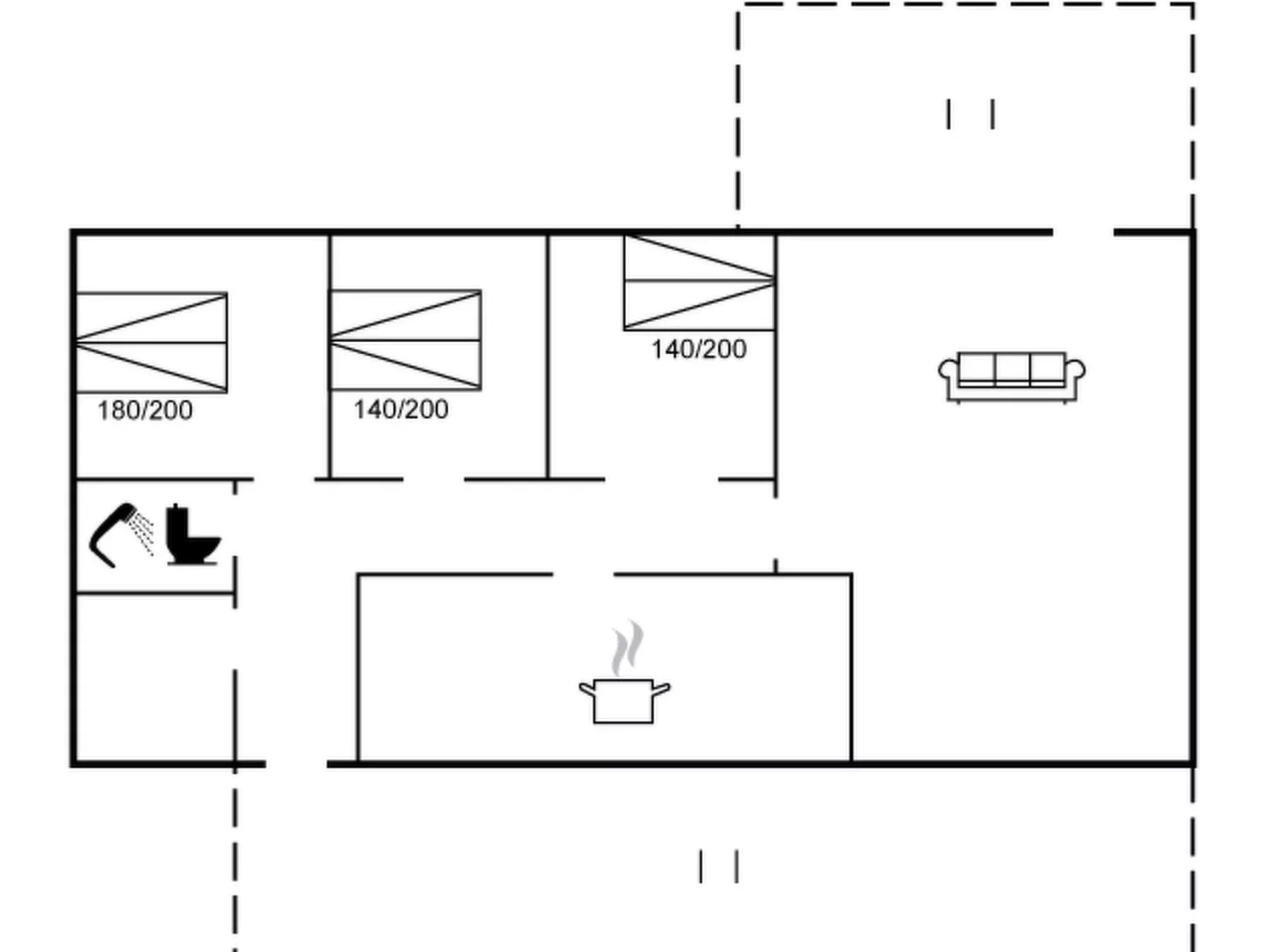 "Flor" - 900m from the sea