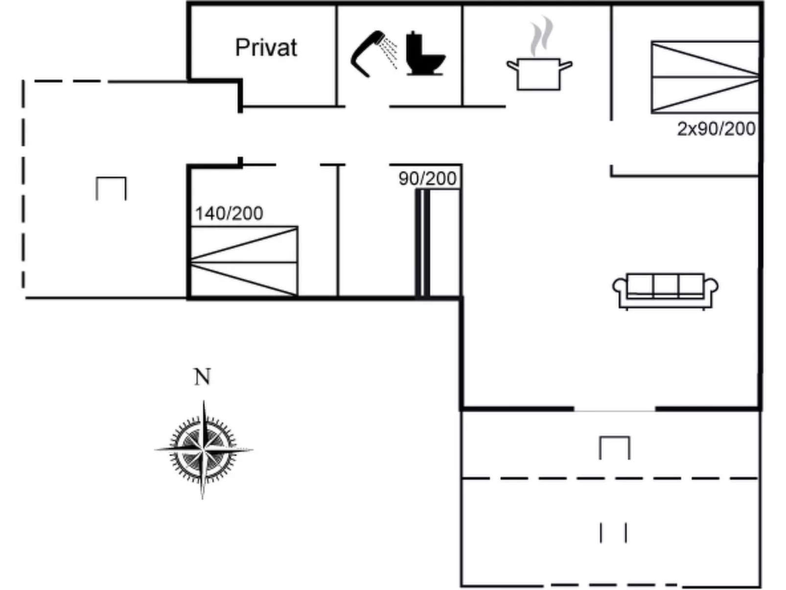 "Bryniulf" - 1.8km from the sea