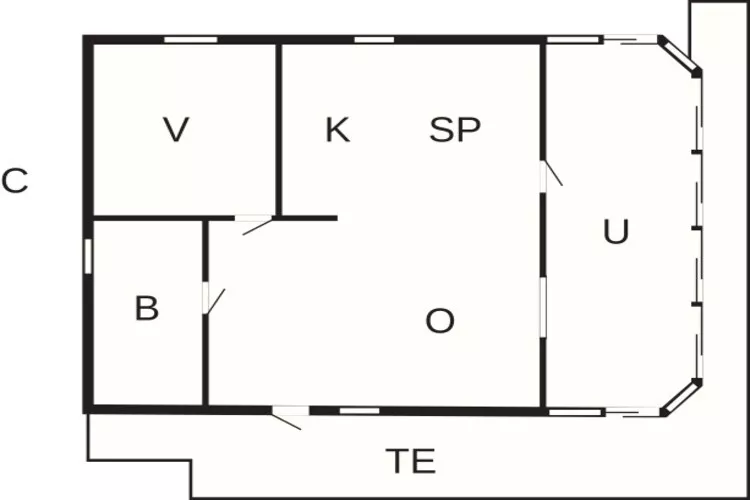 5 person holiday home in Åskloster-Floor plan