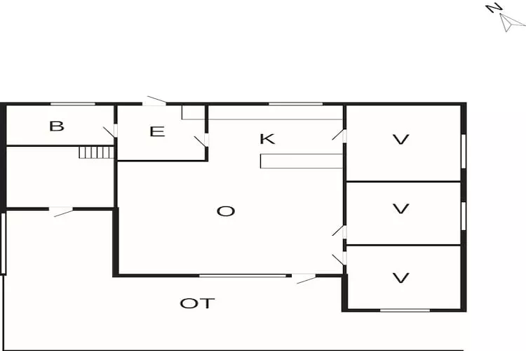4 Personen Ferienhaus in Hals-Grundriss