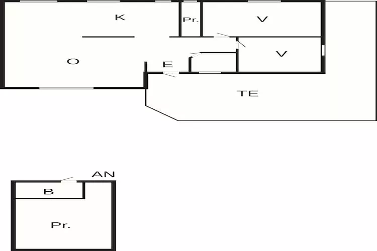 5 person holiday home in HALLSTAVIK - Floor plan