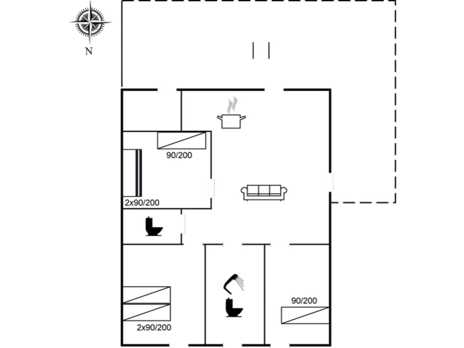 "Haralde" - 2.5km from the sea