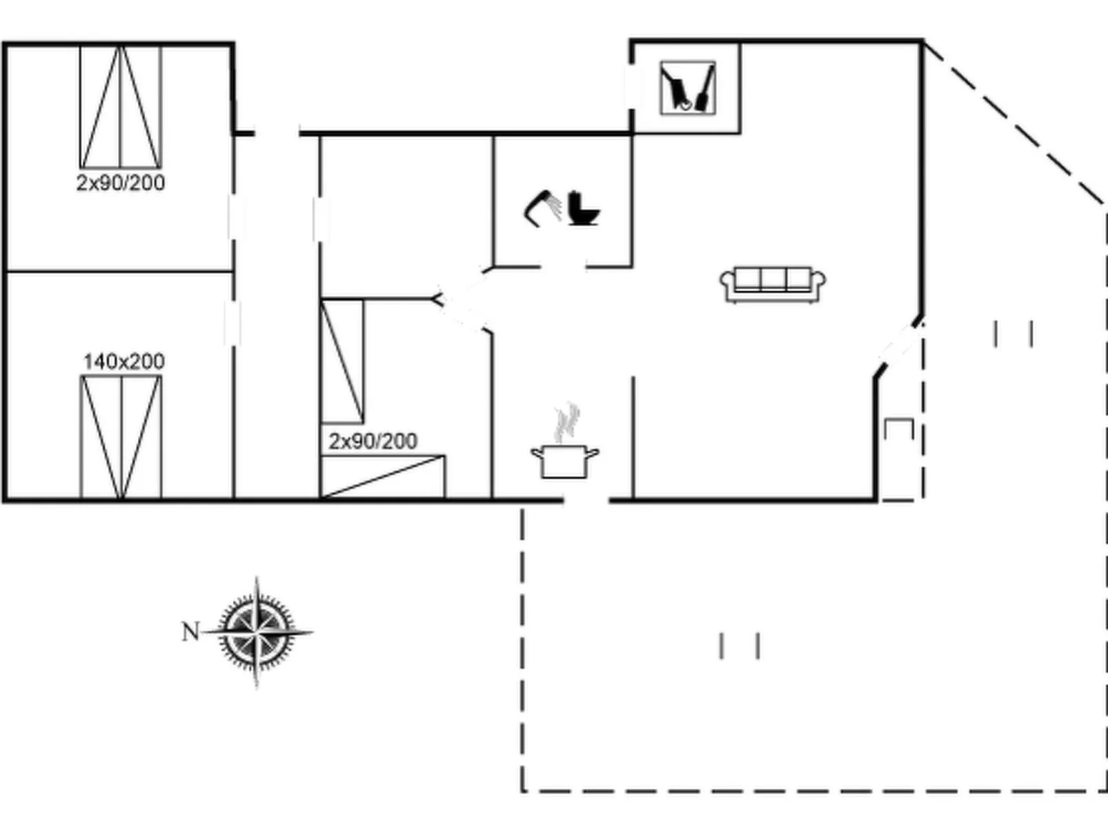 "Arngerd" - 450m from the sea