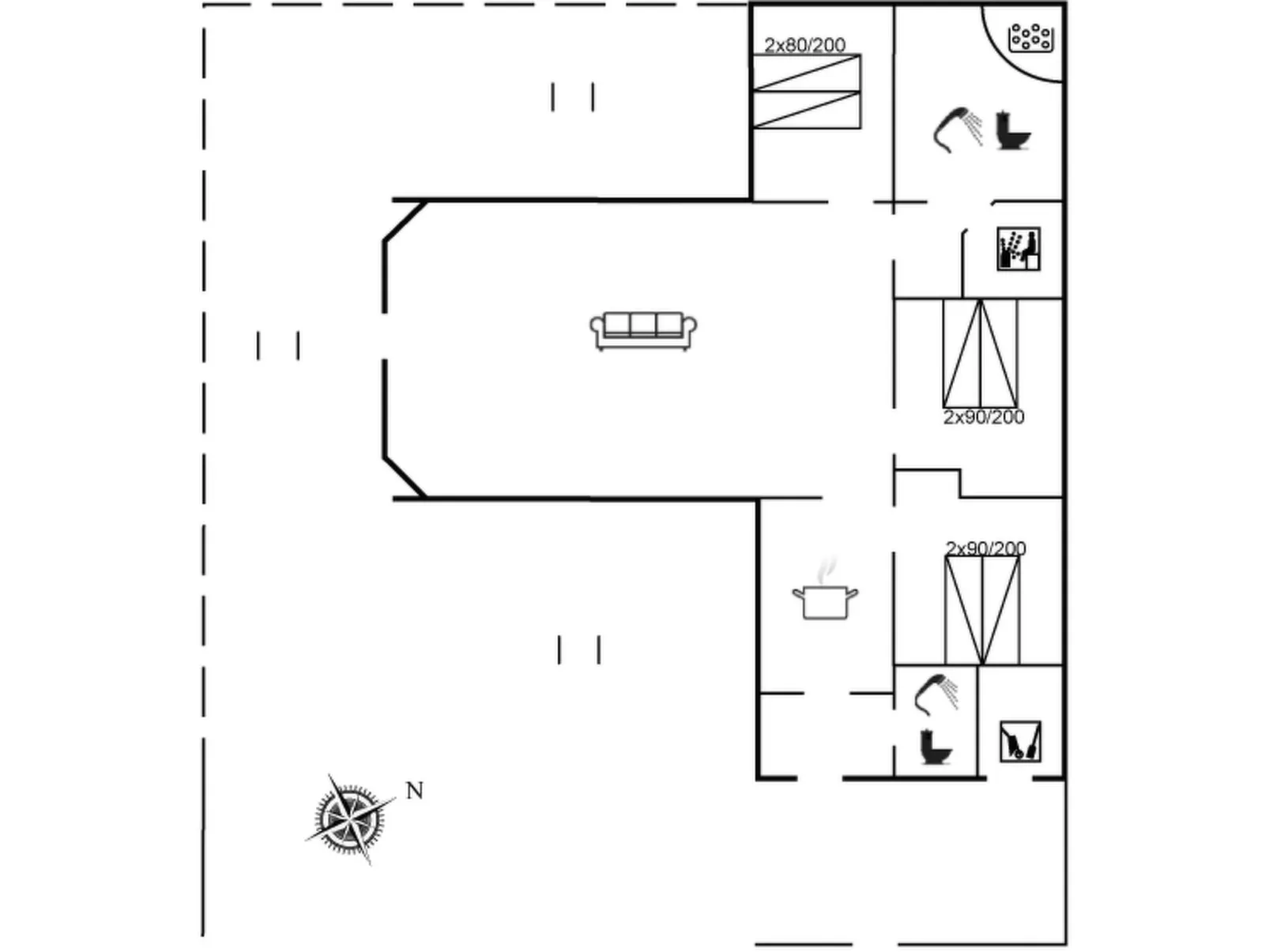"Drusilla" - 800m from the sea