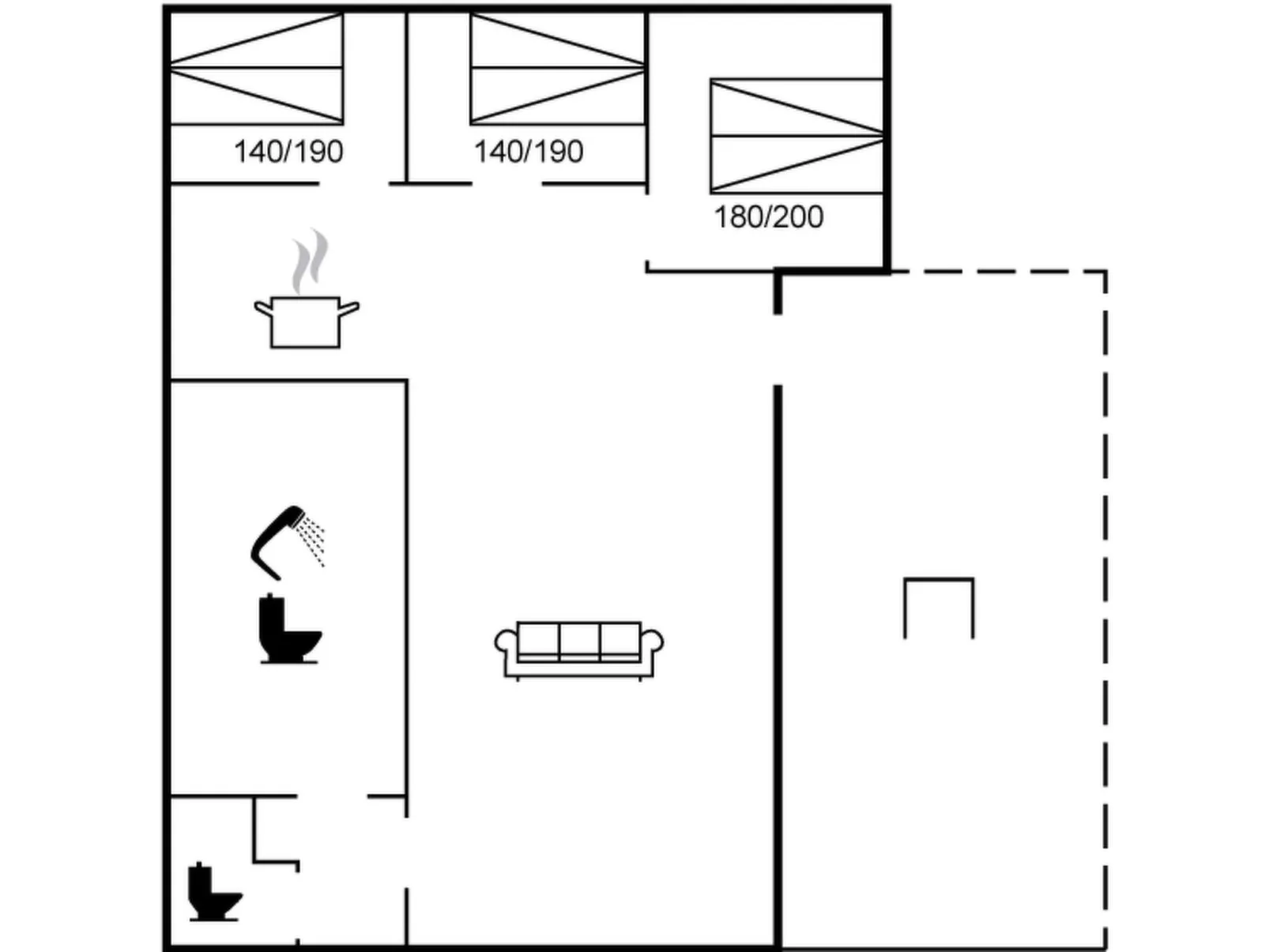 "Madsen" - 500m from the sea-Drinnen