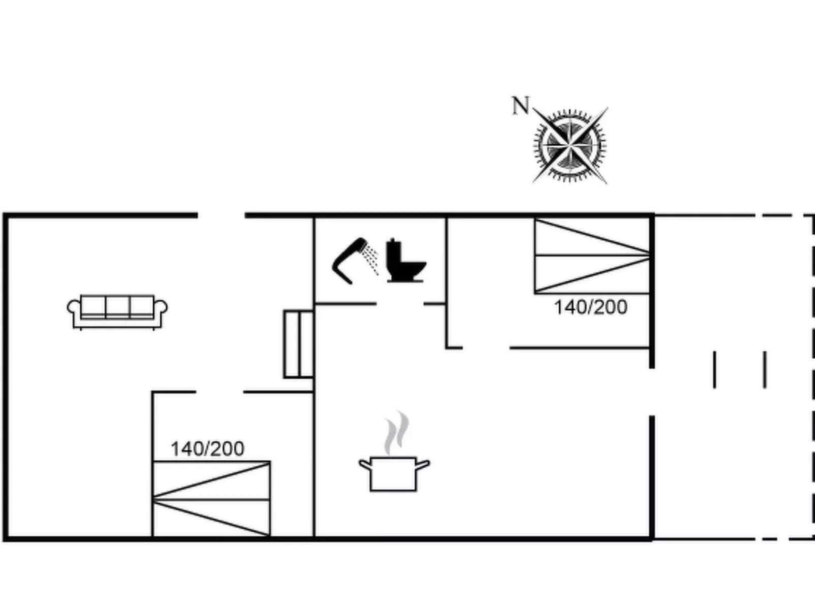 "Ebba" - 25m from the sea