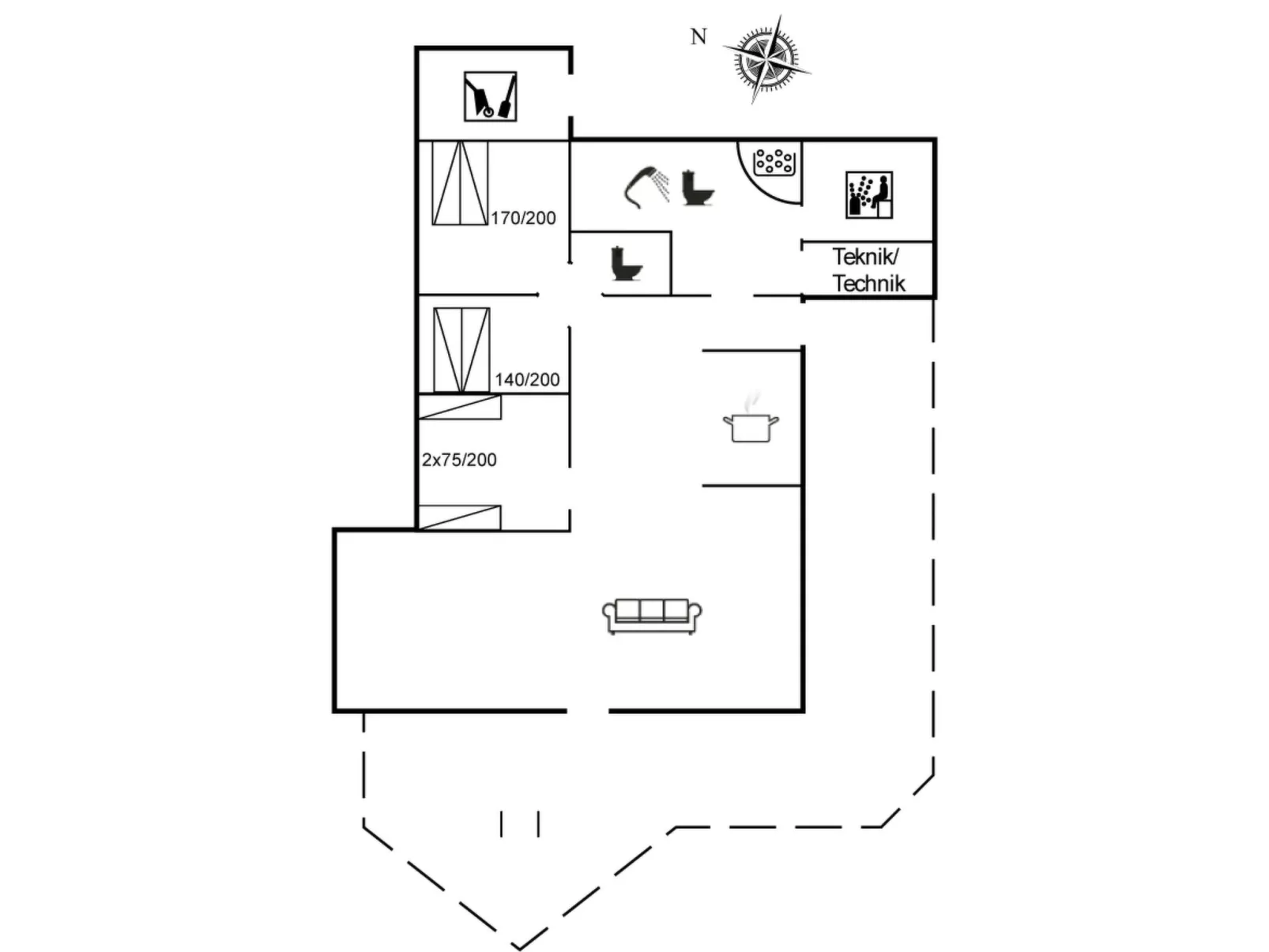 "Erland" - 500m from the sea