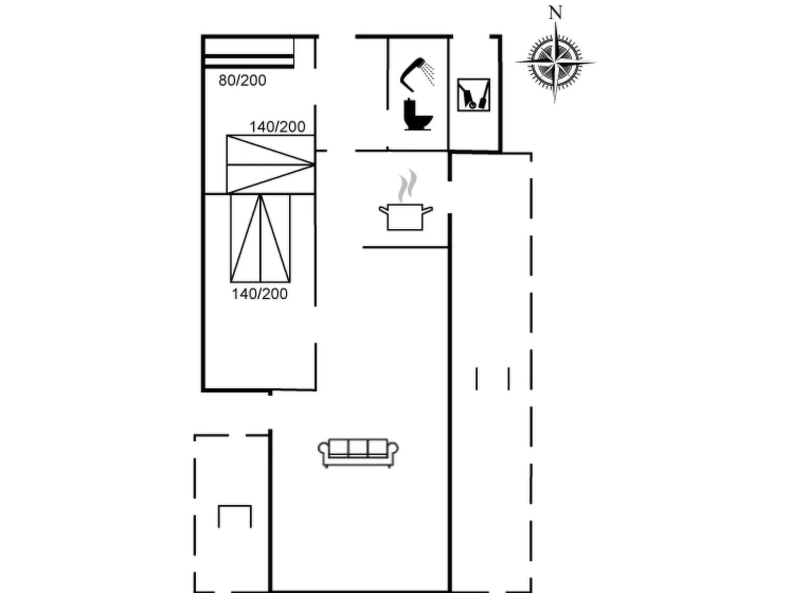 "Jenny" - 140m from the sea