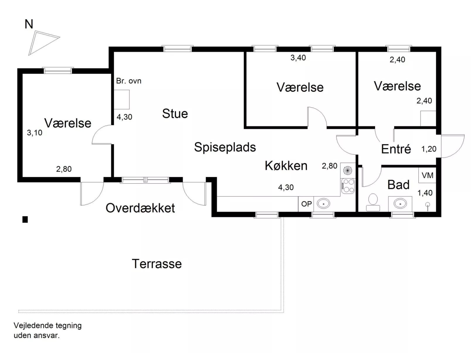 "Hoghni" - 850m to the fjord