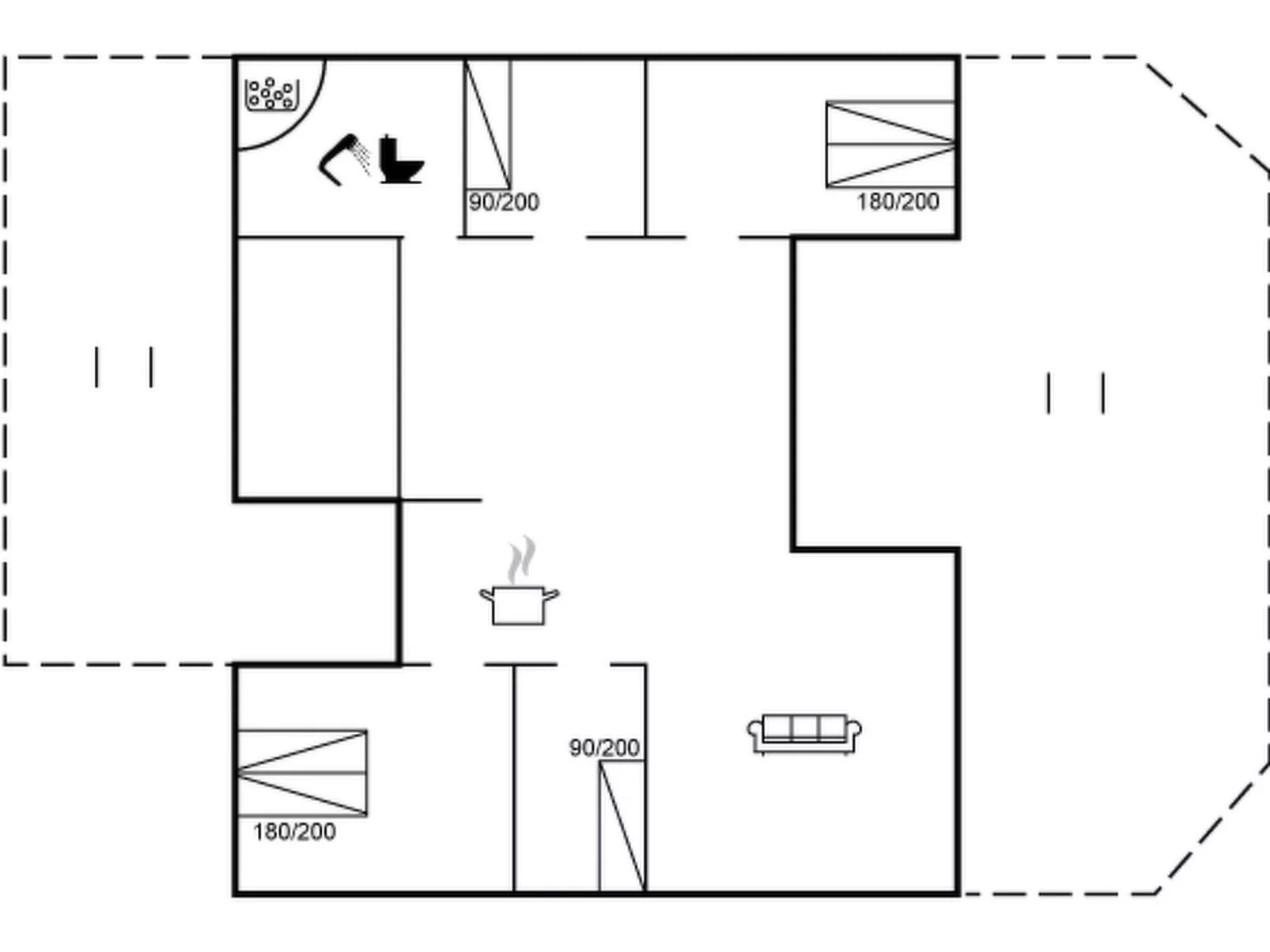 "Valda" - 1.5km from the sea-Drinnen