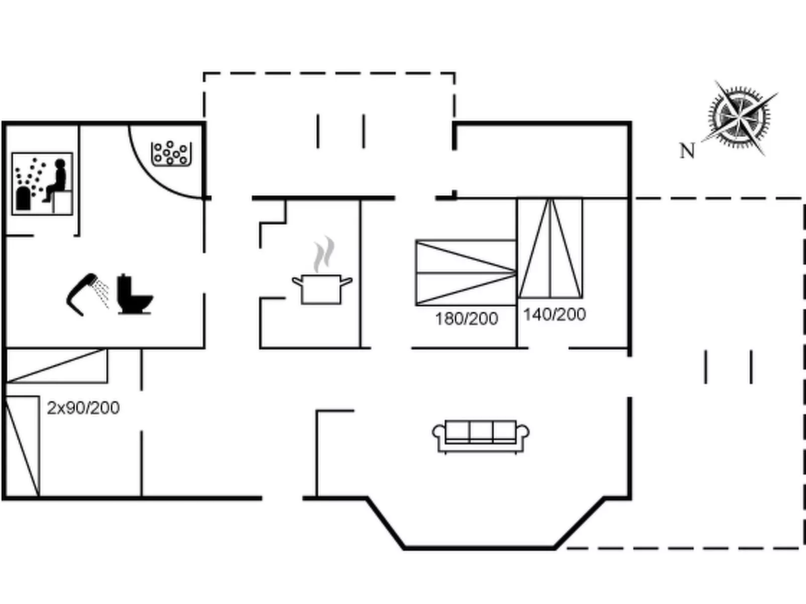 "Amelia" - 350m from the sea