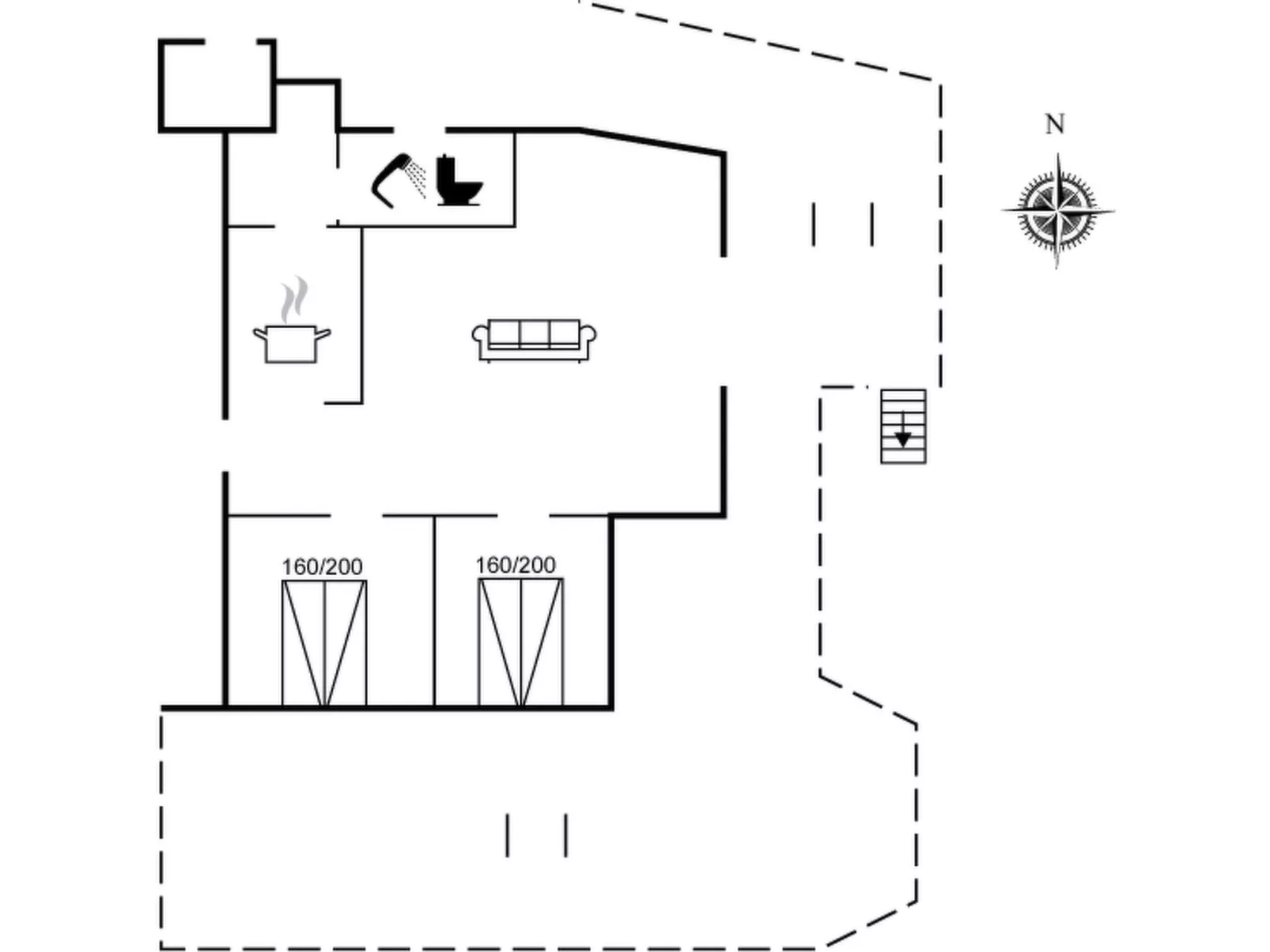 "Gesine" - 50m to the fjord