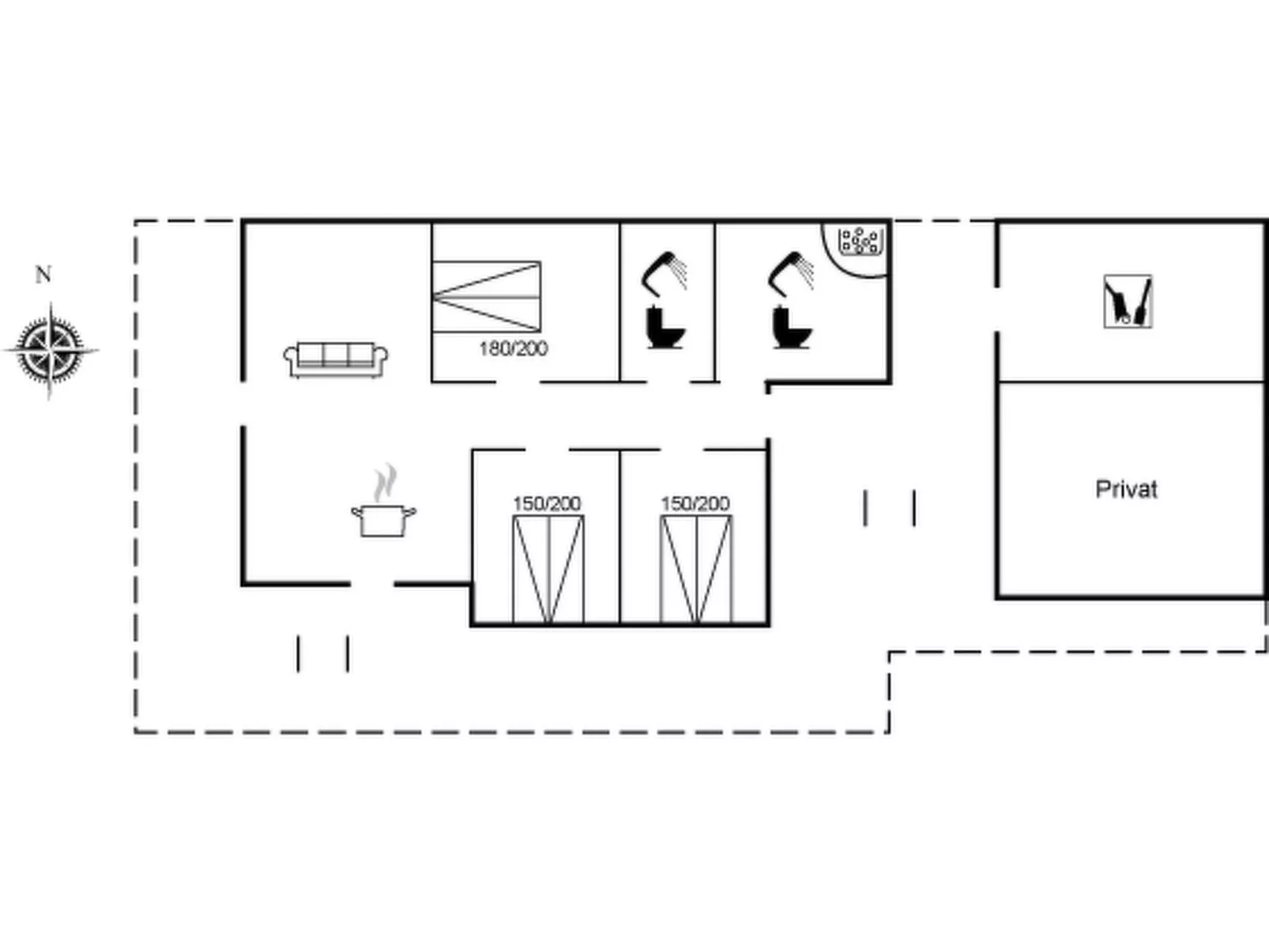 "Hans" - 1.2km from the sea