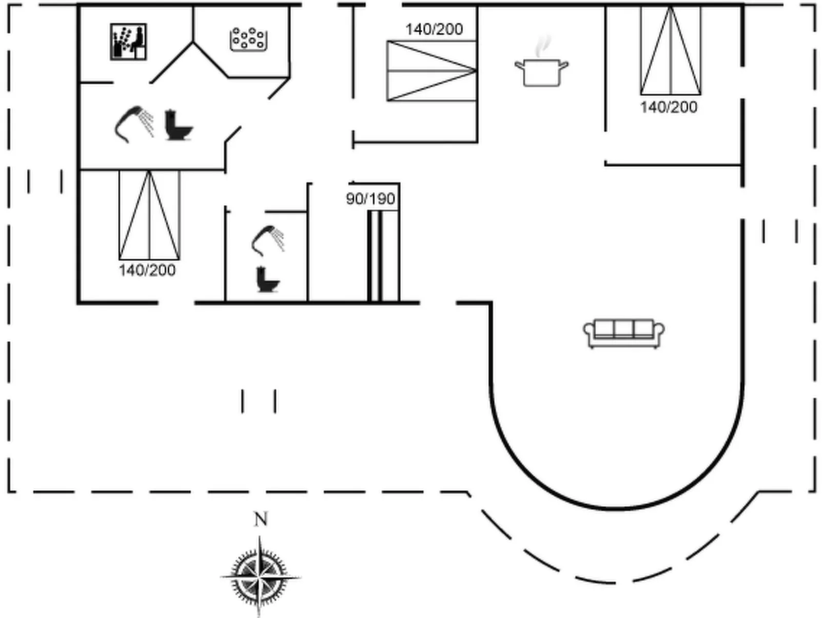 "Aslaug" - 500m from the sea-Dedans