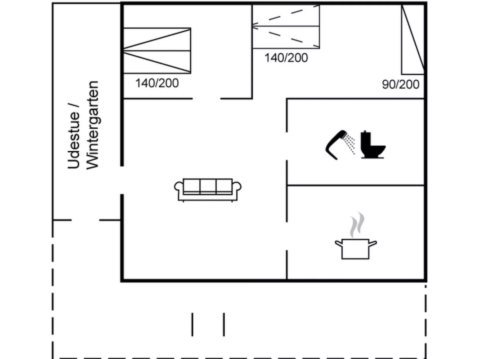 "Aletha" - 300m to the fjord-Drinnen