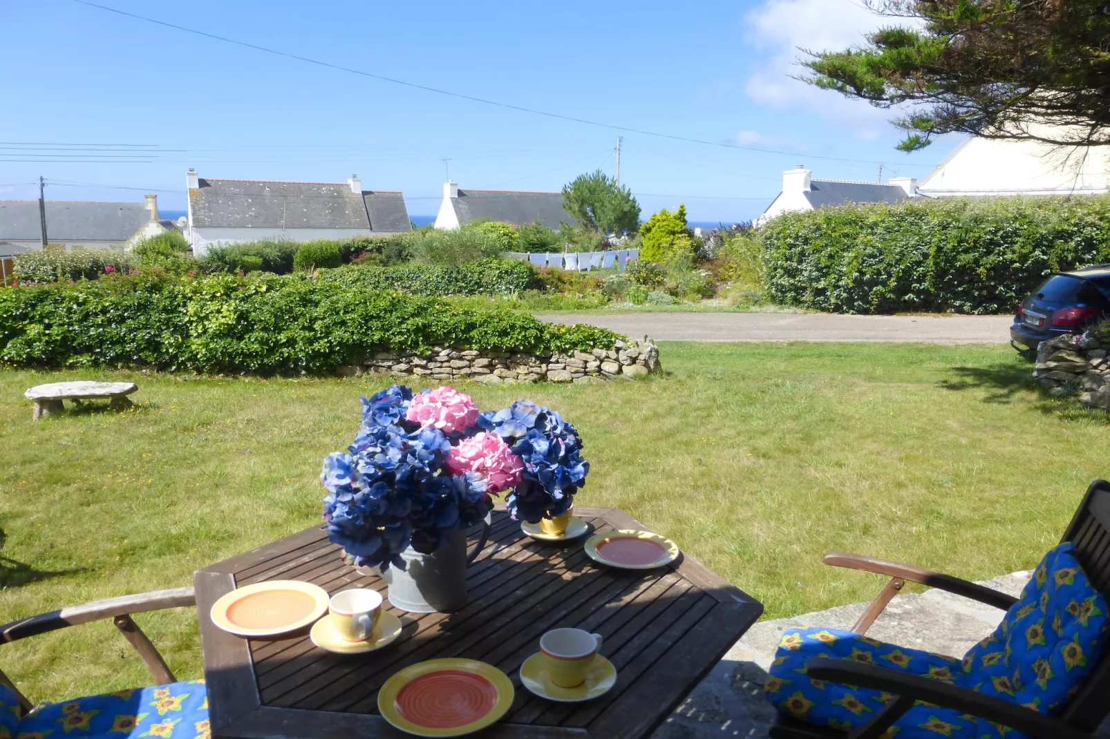Holiday home Plozévet-Garten Sommer