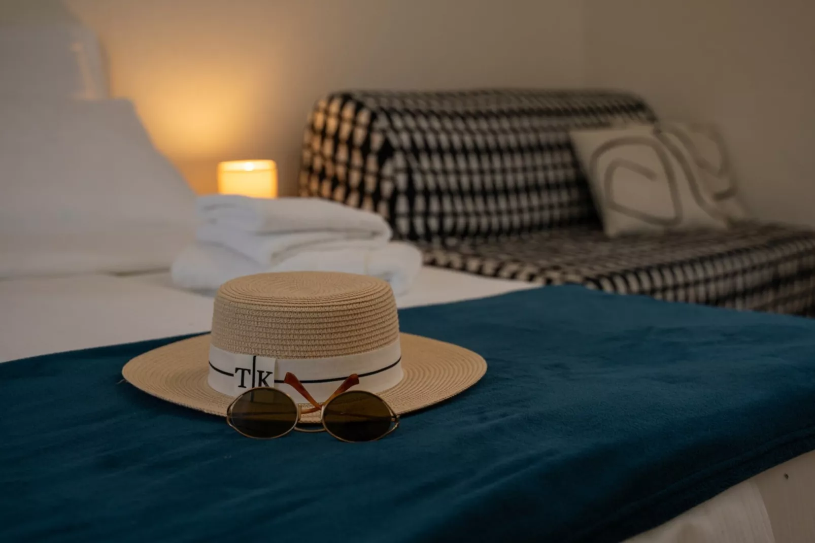 Apartments Lotea - Two-Bedroom Apartment with Terrace and Sea View-Chambre