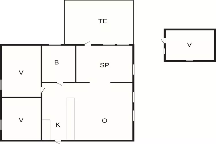 Maison de vacances pour 6 a Idestrup-Plan