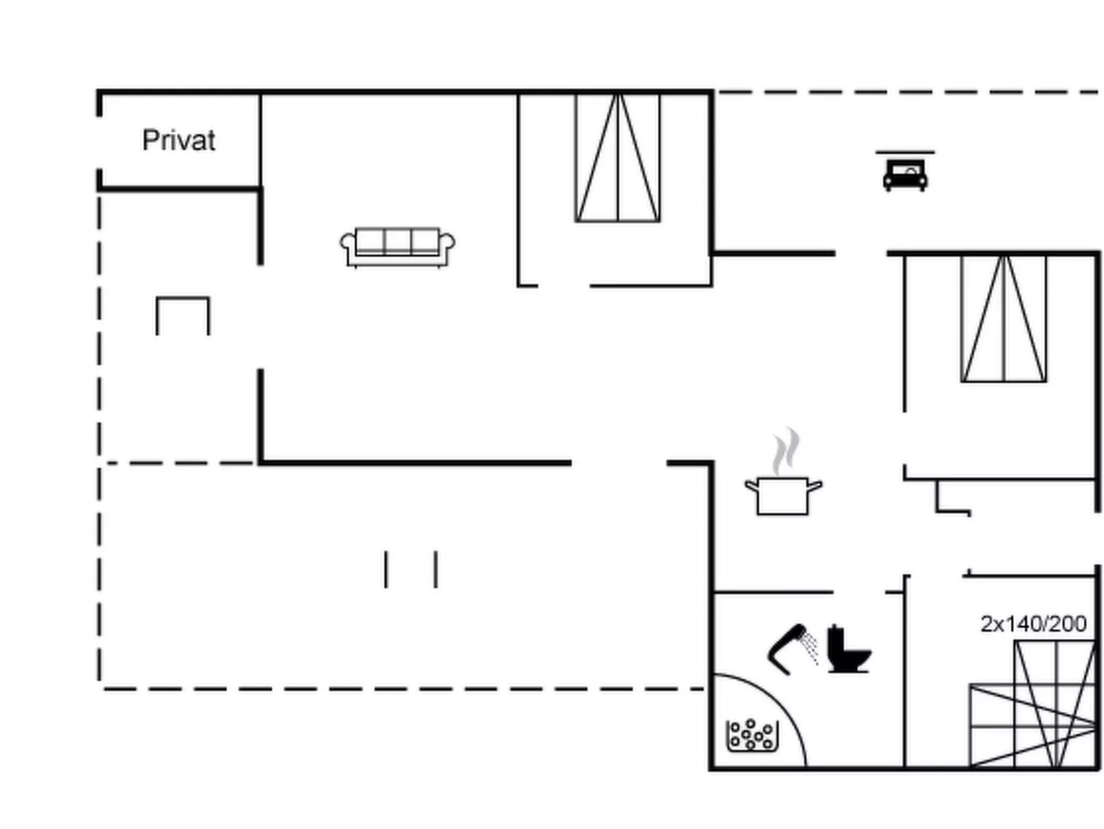 "Ginia" - 150m to the fjord-Drinnen