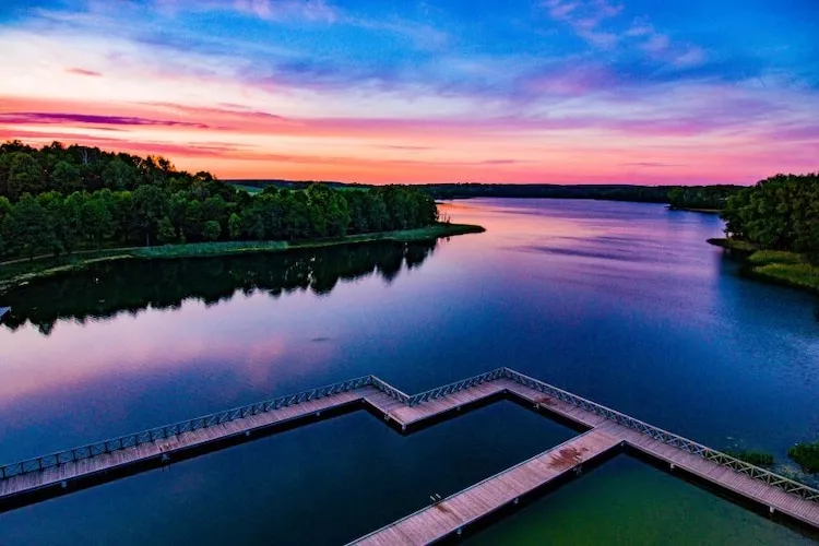 Murowany domek wakacyjny dla 5 osób w Rynie-Areas within 1km in summer