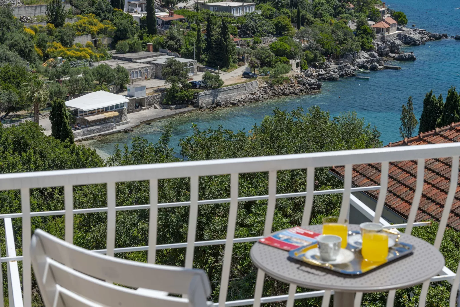 Guest House Rooms Rose - Romantic Double Room with Balcony and Sea View (No.1)-Terrasse / balcon