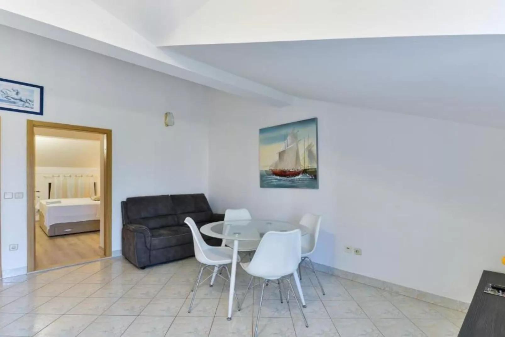 Apartments Franica with Heated Pool and Hot-Tub -  Two Bedroom Apartment with Terrace-Living room