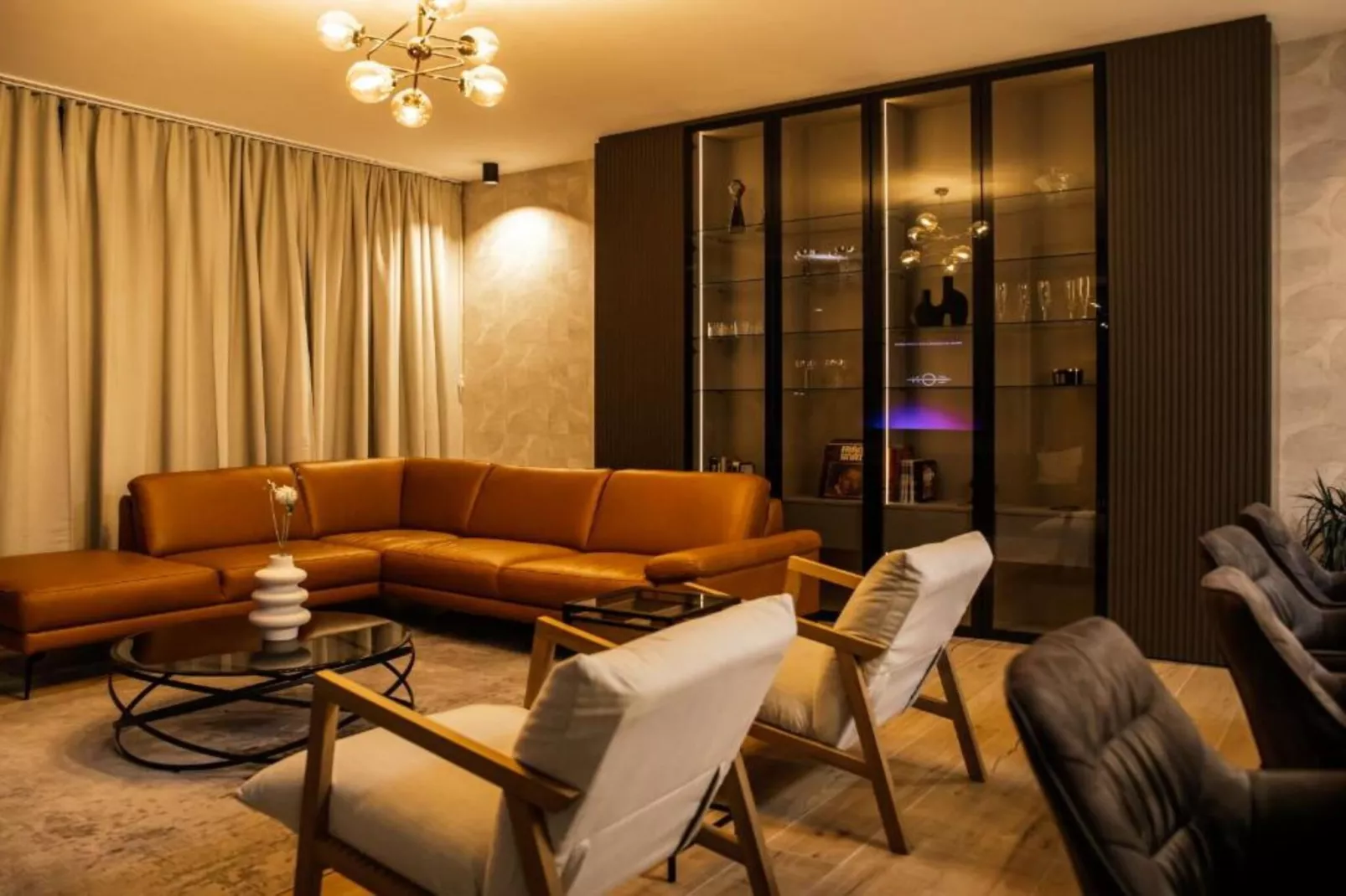 Luxury Villa Lara with Heated Pool, Hot-Tub and Sauna - Six Bedroom Villa with Pool-Living room