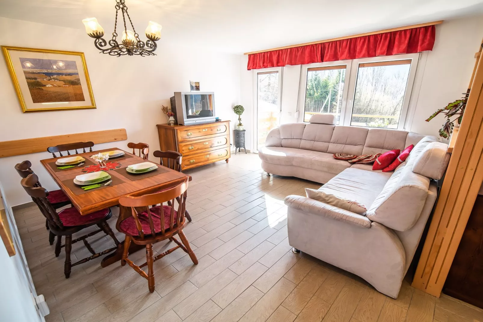 Holiday Home Slap with Sauna and BBQ - Two Bedroom Holiday Home-Living room