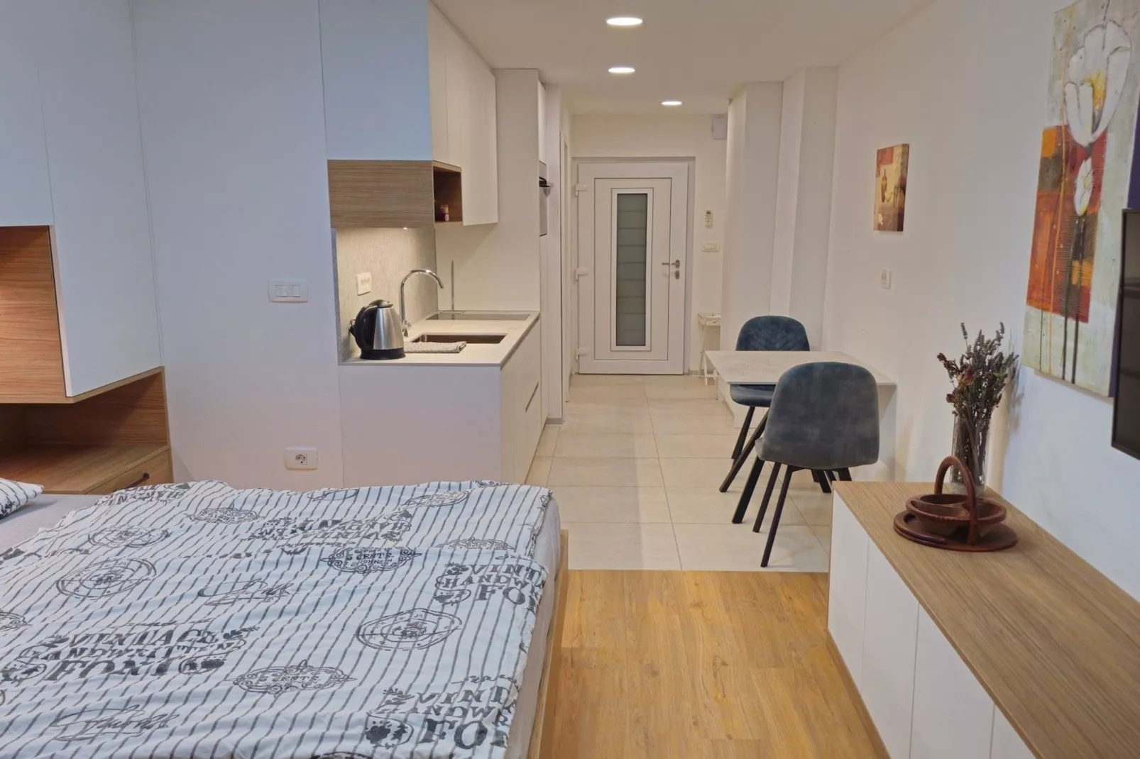 Dobrava Sea View Apartment with Terrace - Studio Apartment with Terrace-Bedroom