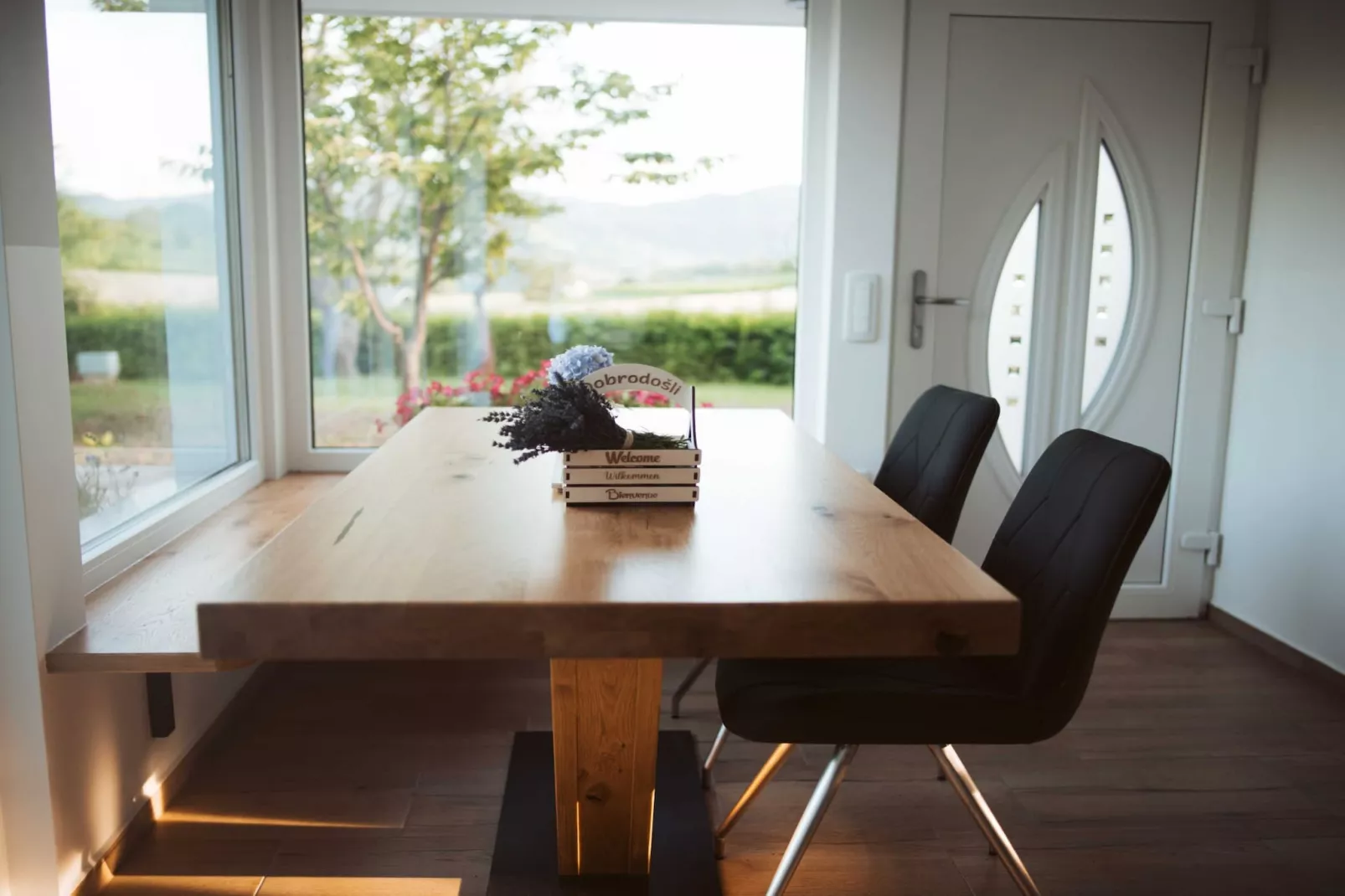 Cozy Holiday Home with Fireplace and Scenic Hills in Bistrica ob Sotli - Two Bedroom Holiday Home-Dining room