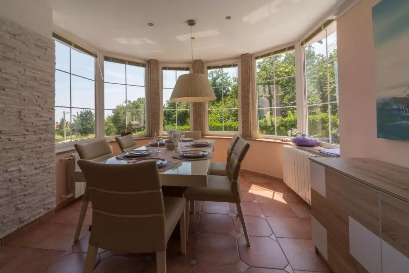 Apartments Melanie - Oprić Hills  Three bedroom apartment with balcony and sea view (A)-Esszimmer