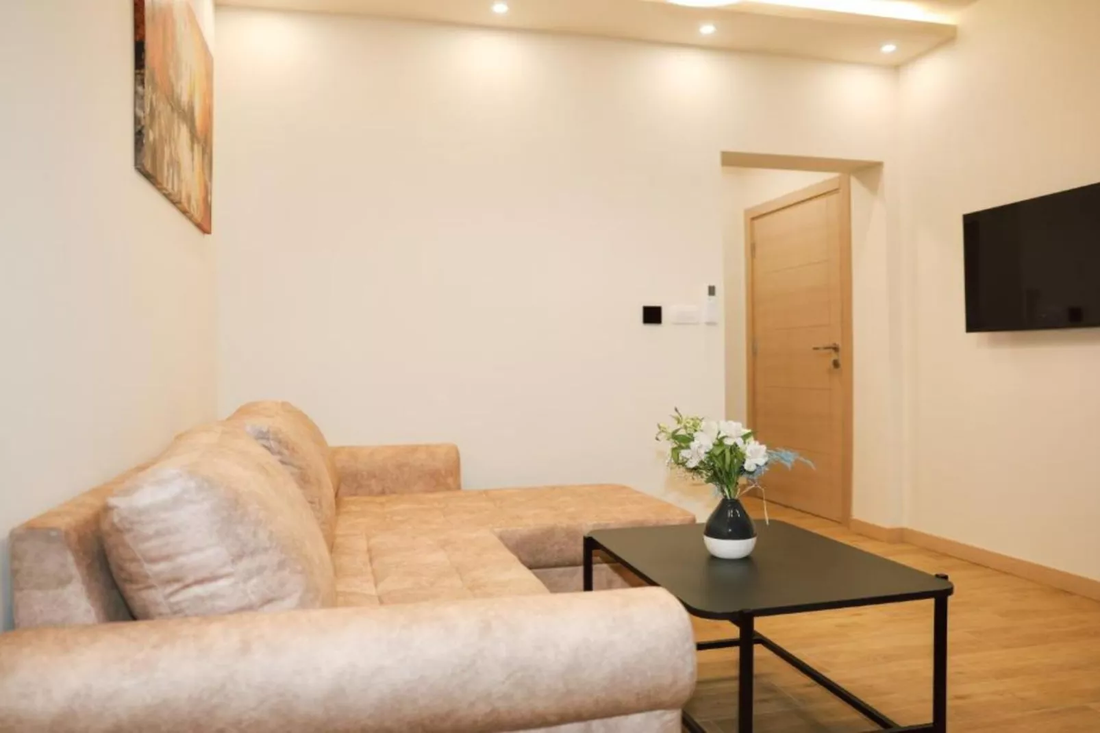 Stylish Apartment with Modern Elegance in Herceg Novi Area - Deluxe One Bedroom Apartment with Balcony-Wohnzimmer