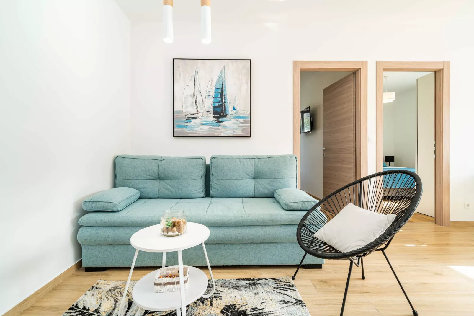 Apartment Zoric - Two Bedroom Apartment with Balcony-Living room