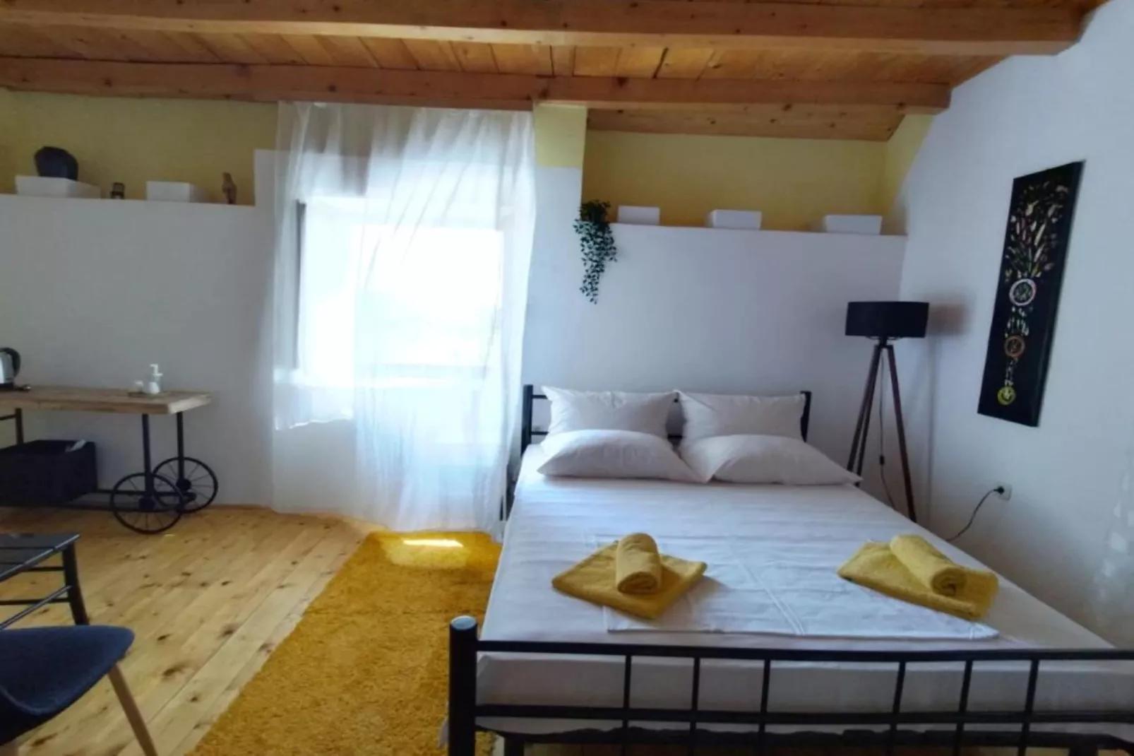 Apartmani Green Oasis - Studio Apartment with Terrace and Sea View-Bedroom