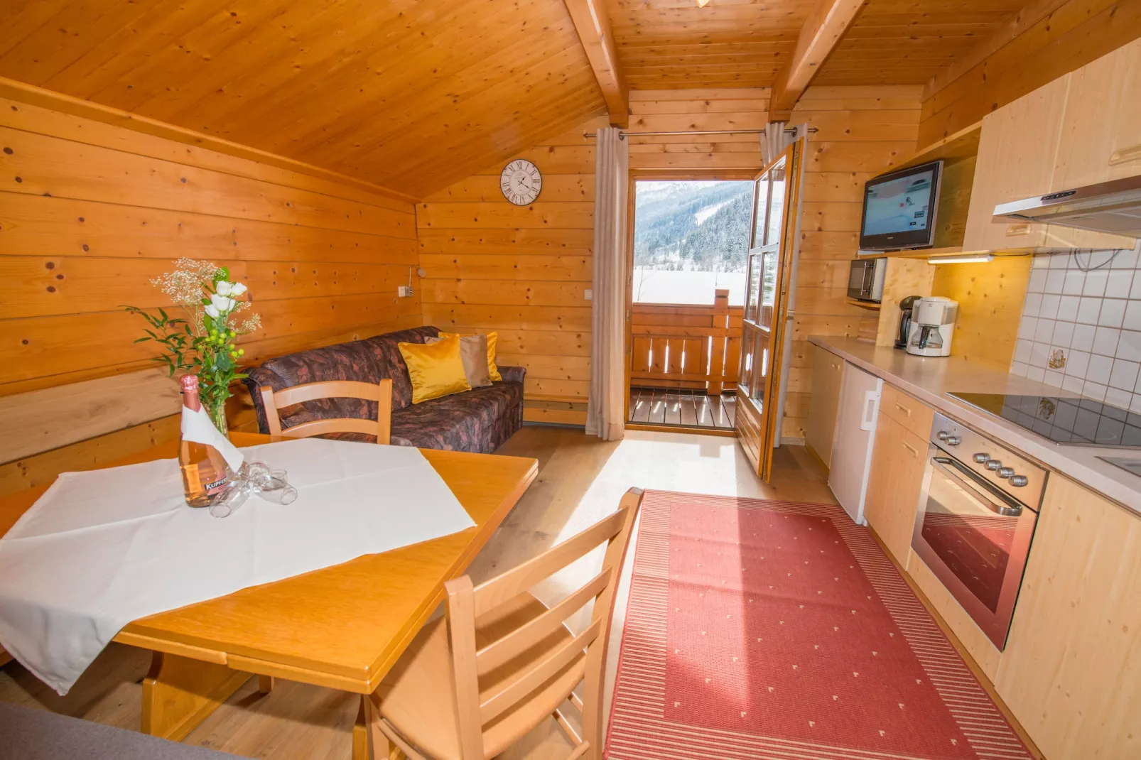 Appartment Holzblockhaus-Kitchen