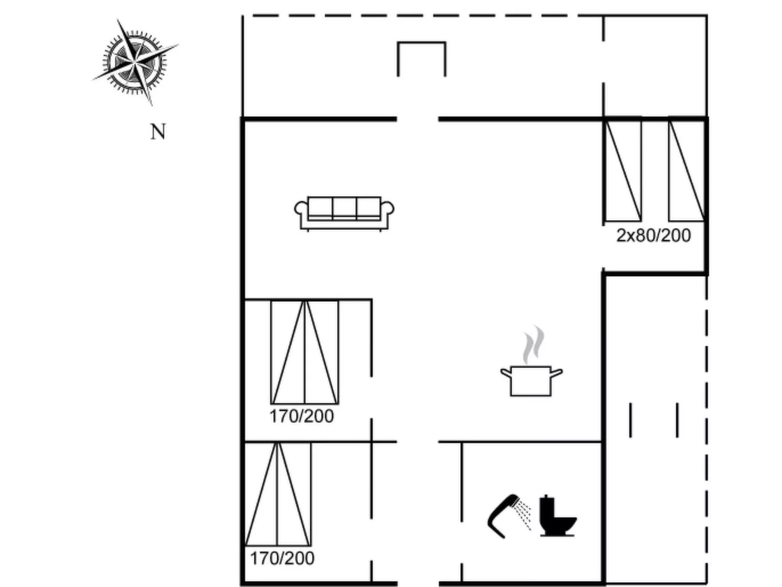 "Tanea" - 700m to the fjord-Drinnen