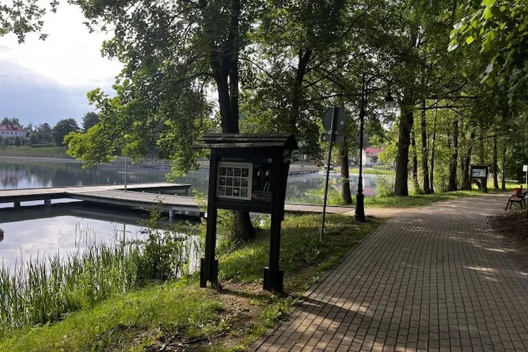 Murowany domek wakacyjny dla 5 osób w Rynie-Areas within 1km in summer