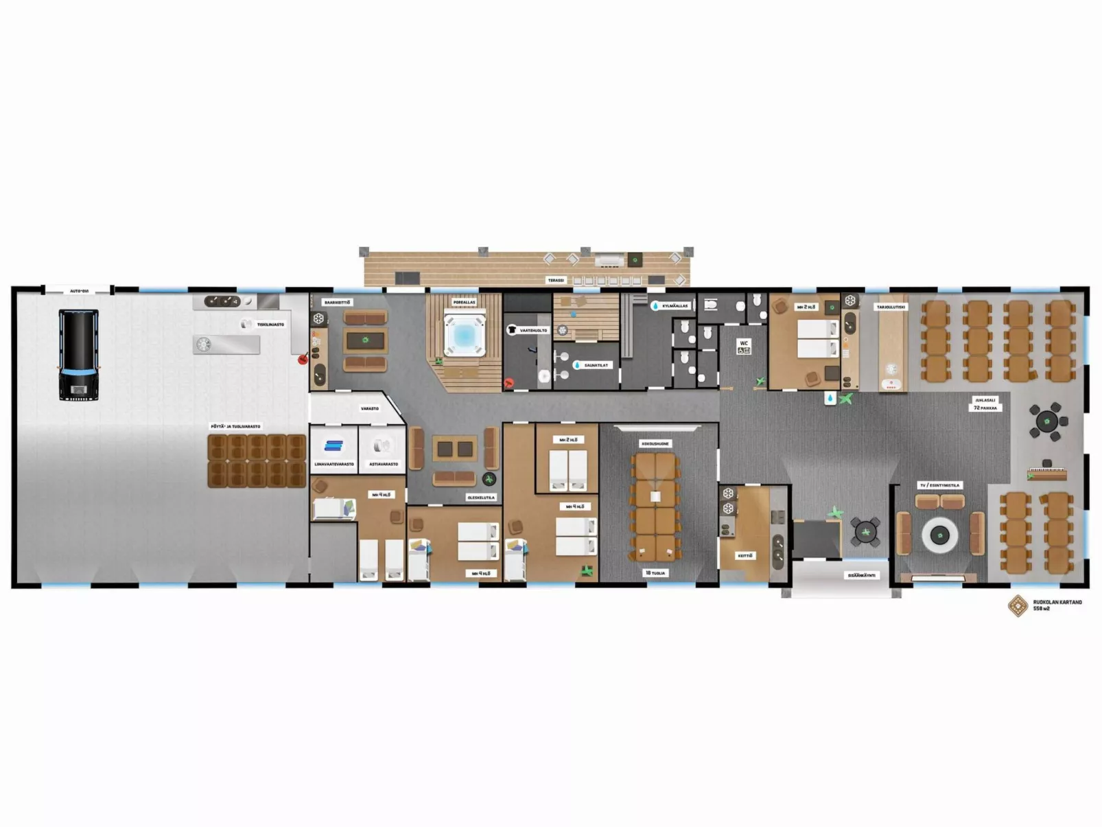 Ruokolan kartano-Inside