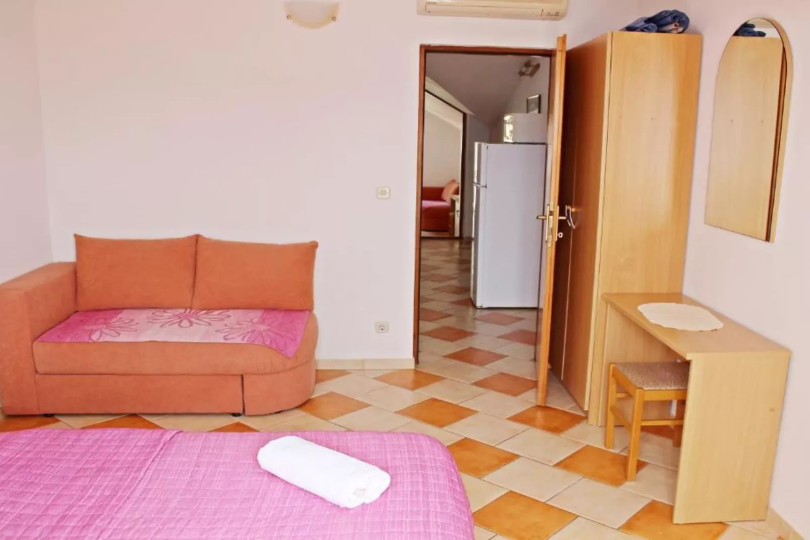 Apartments Pansion Franka 3* - Studio Apartment with Sea View - APT 1B-Bedroom