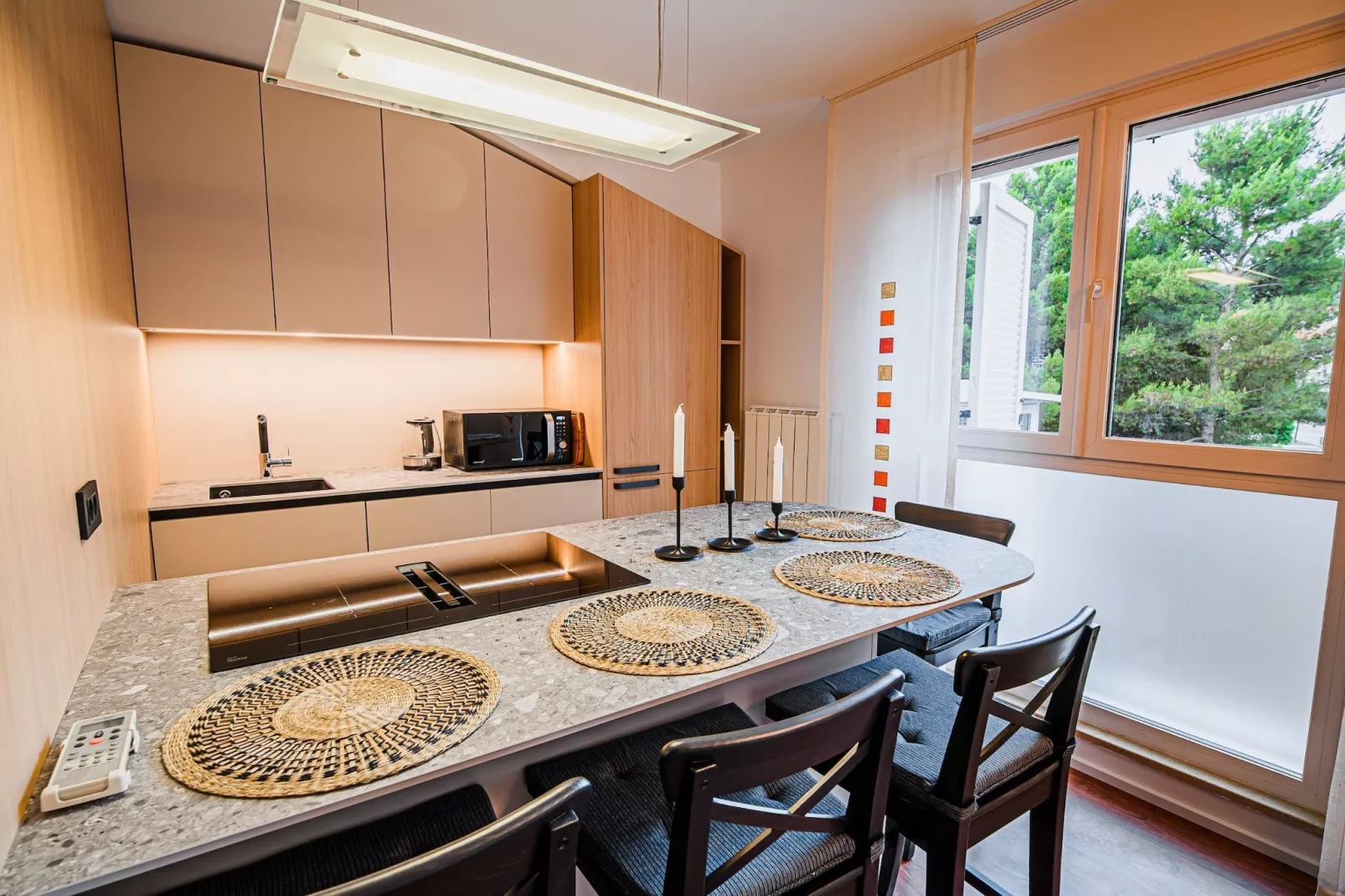 Elegant and Scenic Peaceful Apartments Portoroz - One Bedroom Apartment with Terrace-Kitchen
