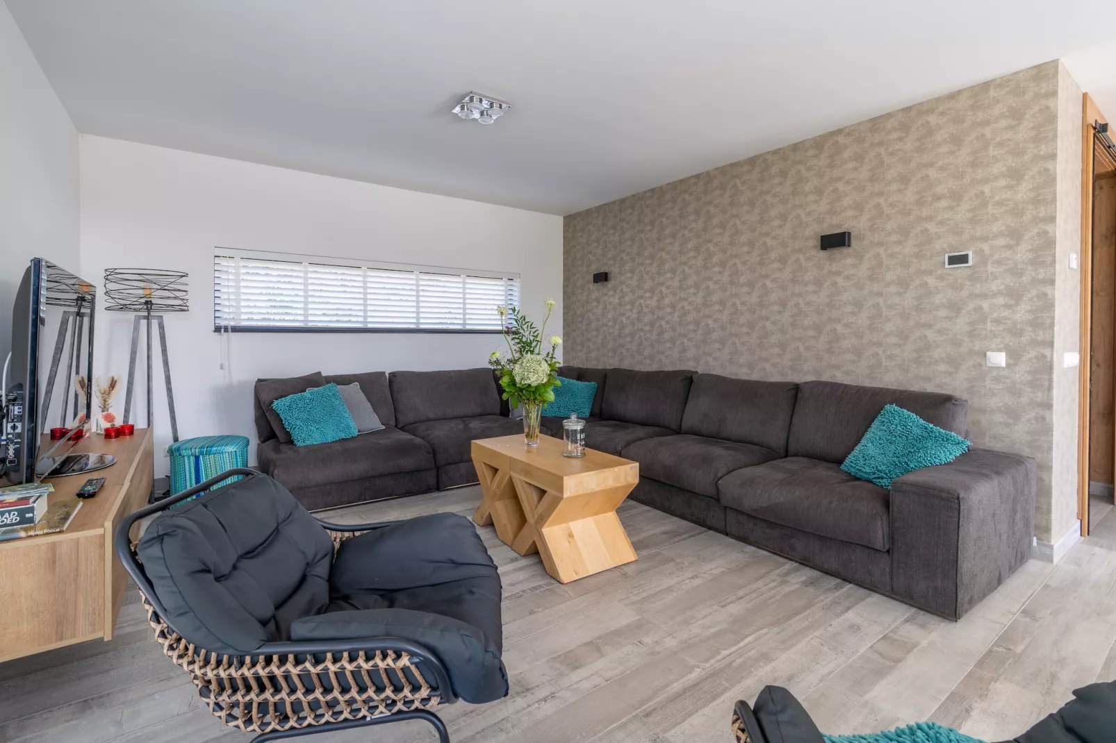 Strandvilla Hygge-Wohnzimmer