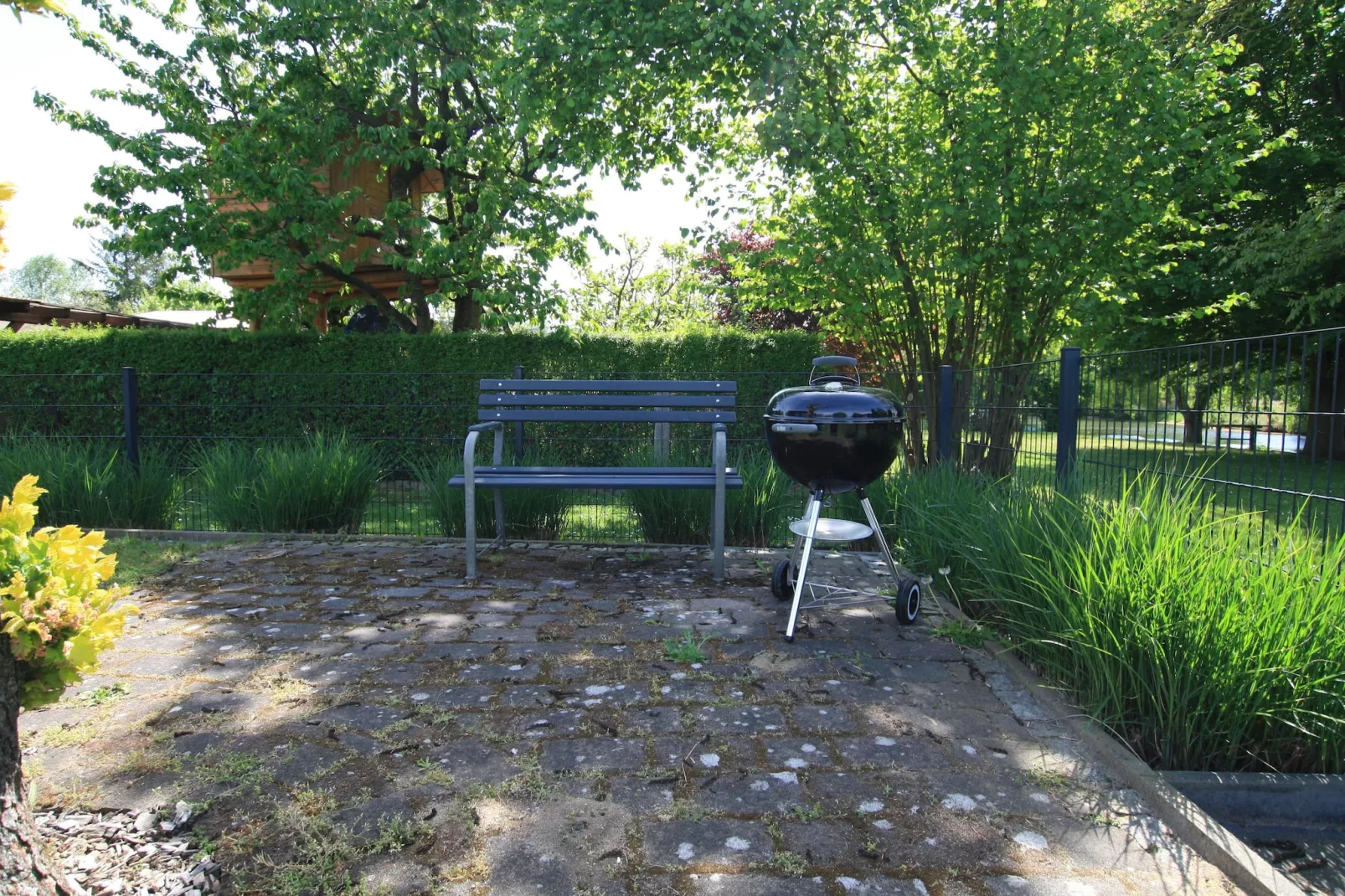 Ferienhaus mit Wasserblick 3 Pers-Garten Sommer