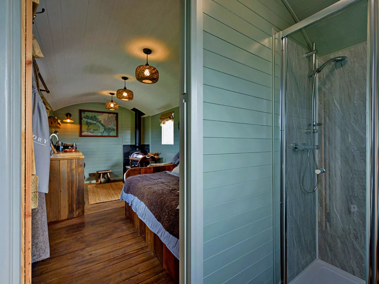 'Joan' Shepherds Hut-Dedans